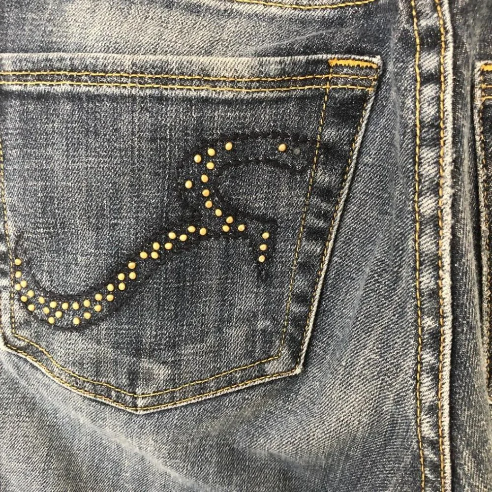 Rock & Republic Kasandra Jeans 8 Boot 30 x 31 Medium Wash Mid‎ Whisker R010388
